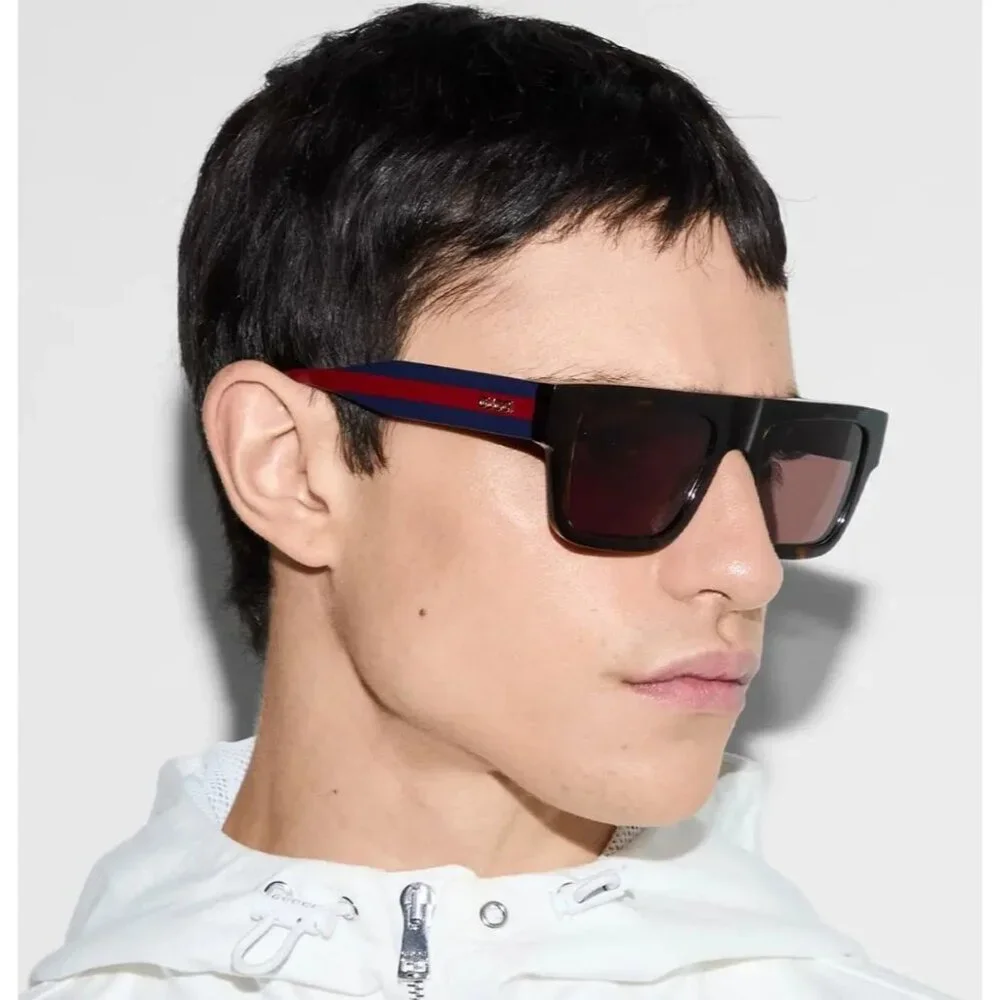 NEW GUCCI GG1868S 002 HAVANA BLUE RED UNISEX SUNGLASSES GUCCI